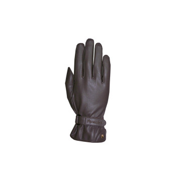 Roeckl: Gants cuir Monaco, logo or 24 carat