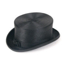 Christys':Chapeau de dressage 4 1/4 '' Noir satiné