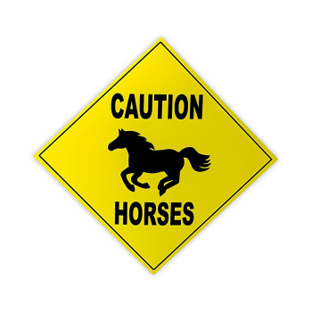 Panneau : Attention chevaux