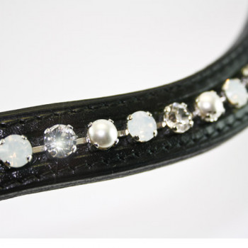 Frontal Swarovski avec perle et cristal. (Otto Schumacher)