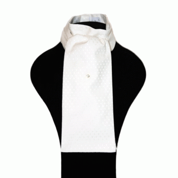 Plastron de luxe blanc (nombreux motif dispo)