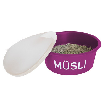 Récipient avec couvercle pour musli